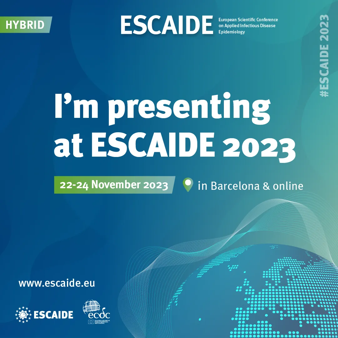 Facebook: I'm presenting at ESCAIDE 2023