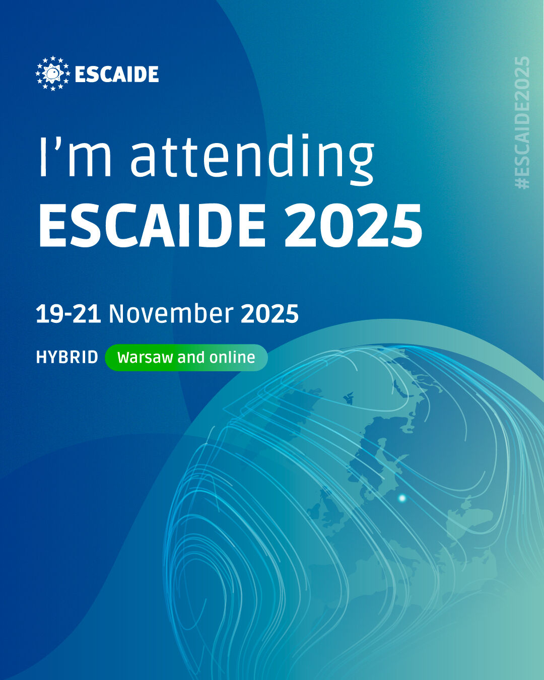 I am attending ESCAIDE 2025 vertical card