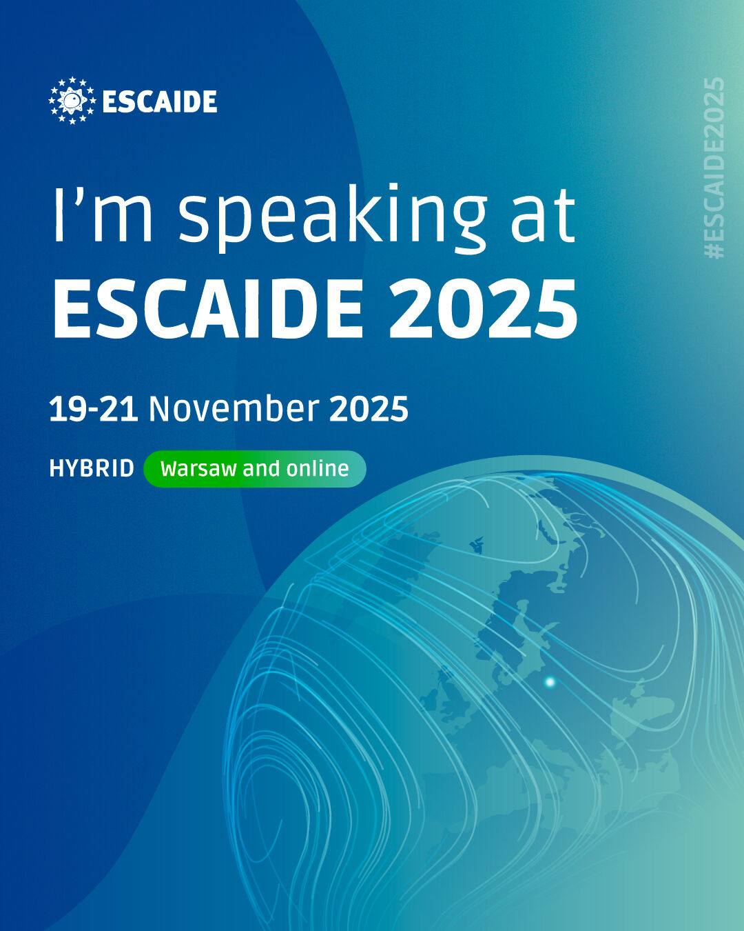 Social media banner: I'm speaking