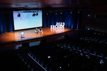 Image of ESCAIDE 2023 main auditorium and audience